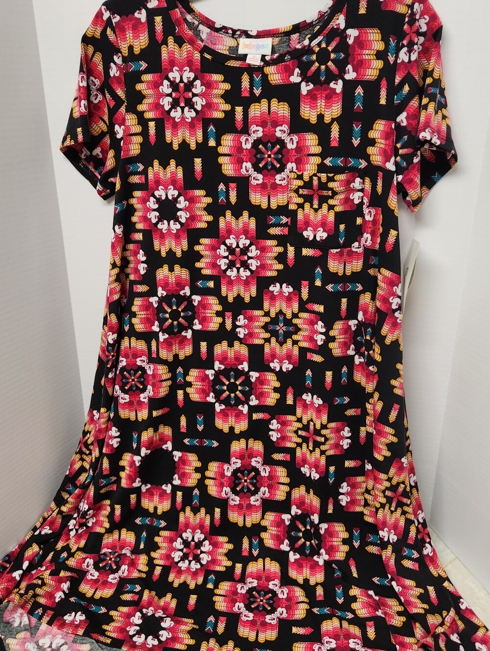 Lularoe Disney Mickey Mouse Carly Tunic Dress Size Small New